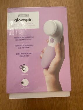 Vanity Planet Glowspin Gentle Cleansing & Exfoliating Face Brush - Purple